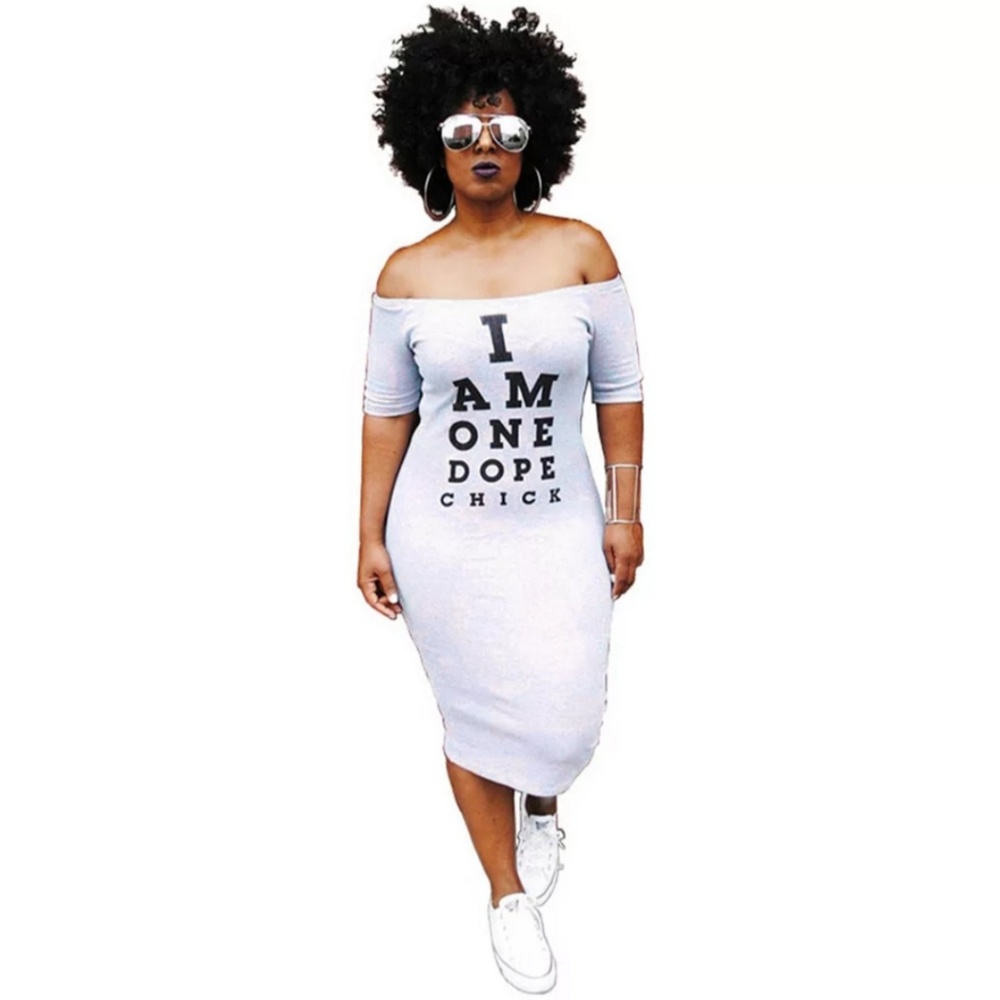 RESTOCKED - New XL NYC Casual Off-Shoulder Dress - Picture 2 of 6